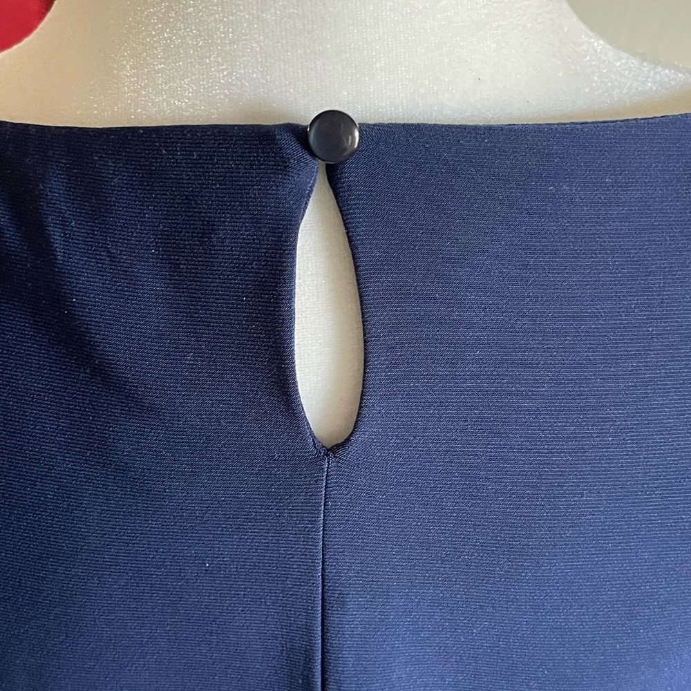 Roz & Ali Blue Pleated Sleeveless Tank Top - Picture 4 of 7